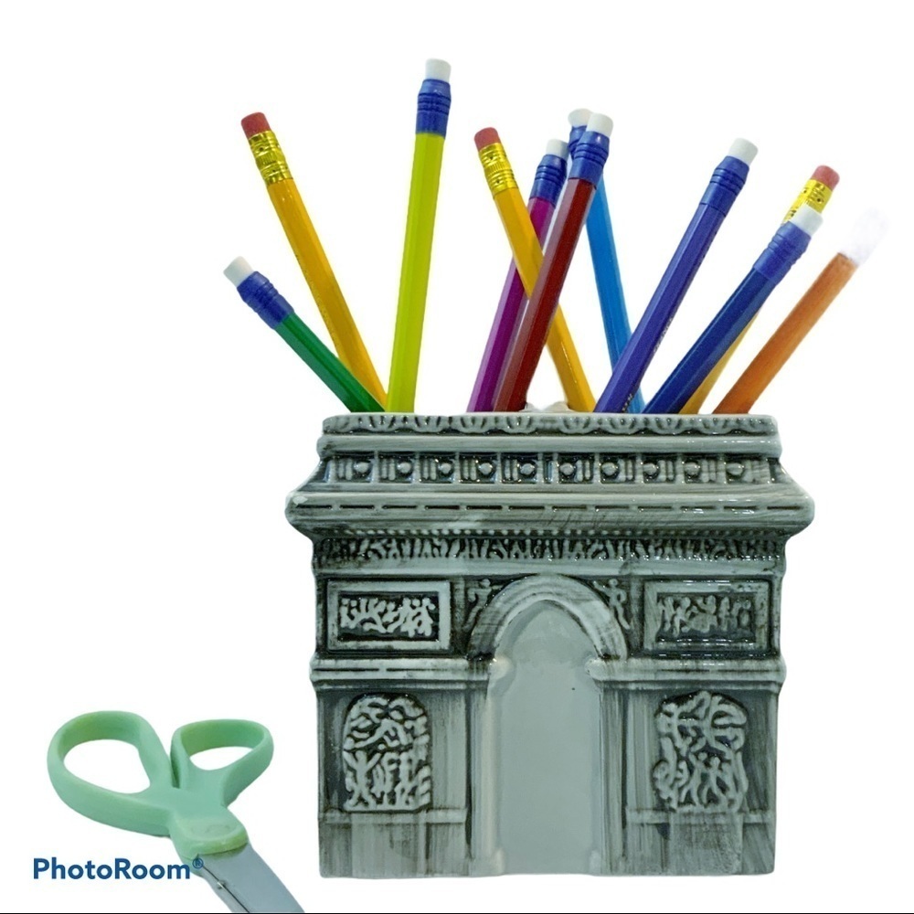 French Paris Desk Organizer Ceramic